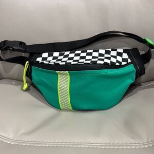 Attack Cat Skater Green Checkered Fanny Pack
